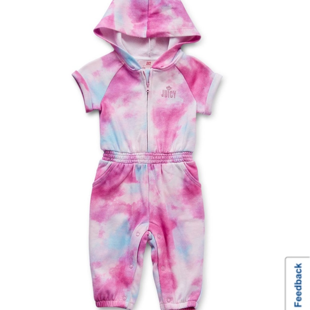 NWT JUICY Tie Dye Toddler Jumpsuit 3T